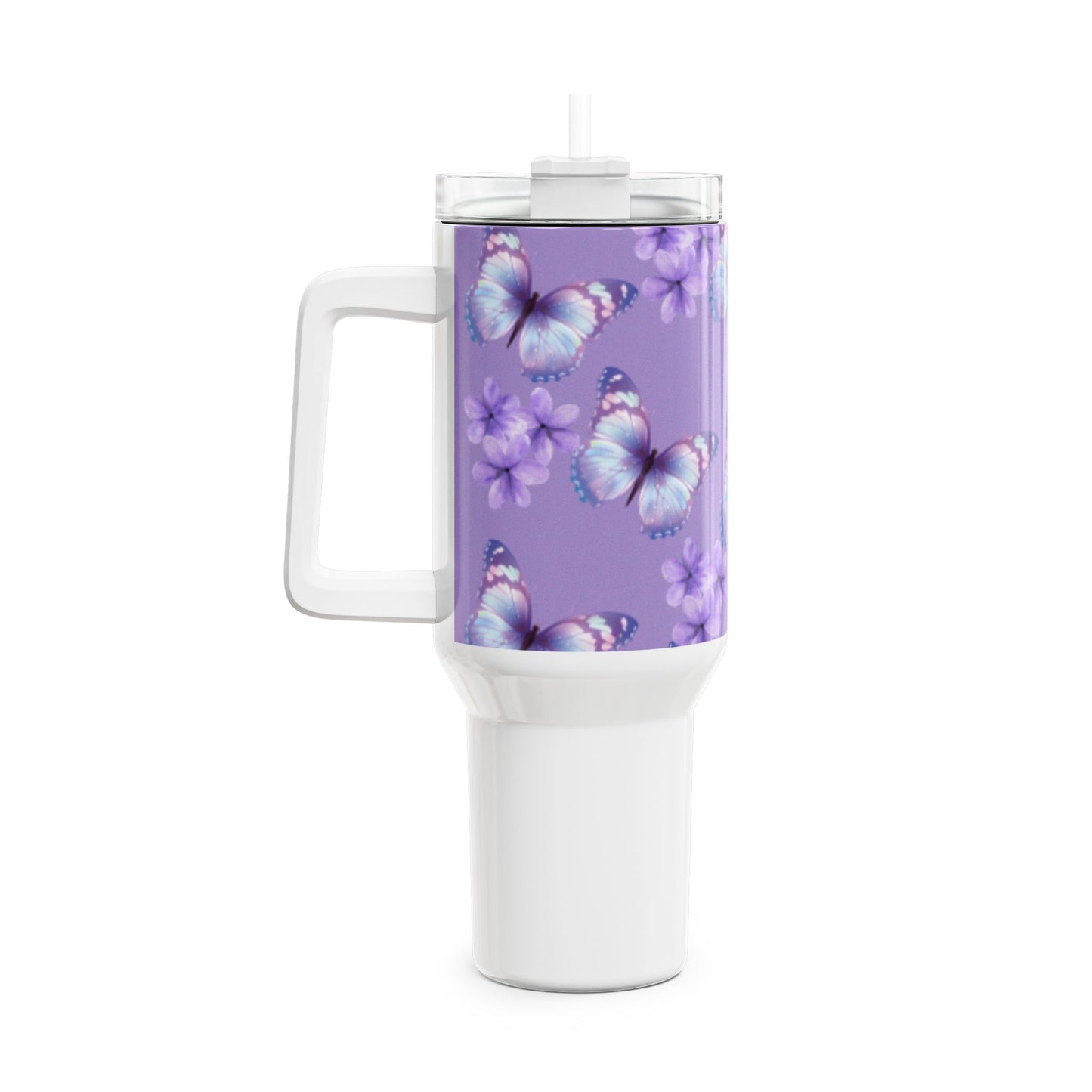 40oz Butterfly Floral Tumbler - Stylish and Functional Travel Mug