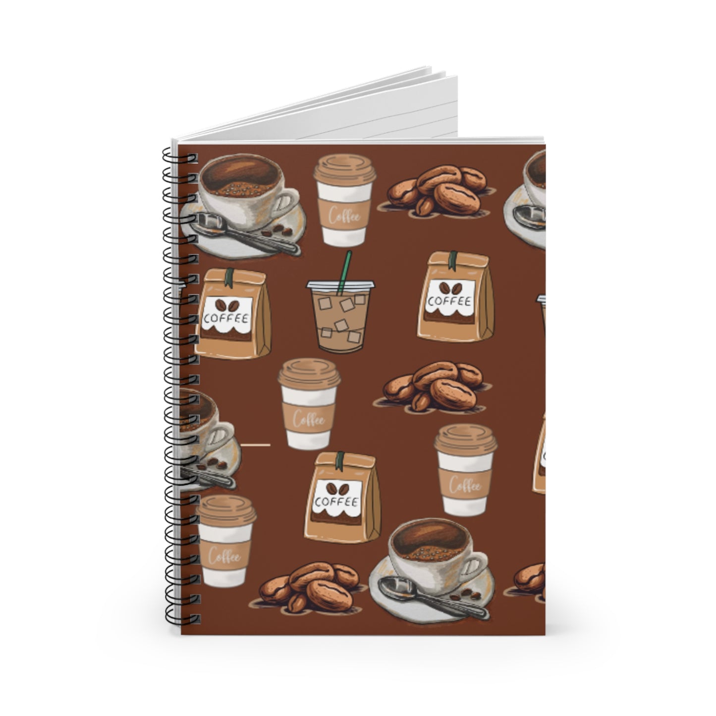 Coffee Lovers Spiral Notebook - Ruled Line for Daily Notes and Journaling