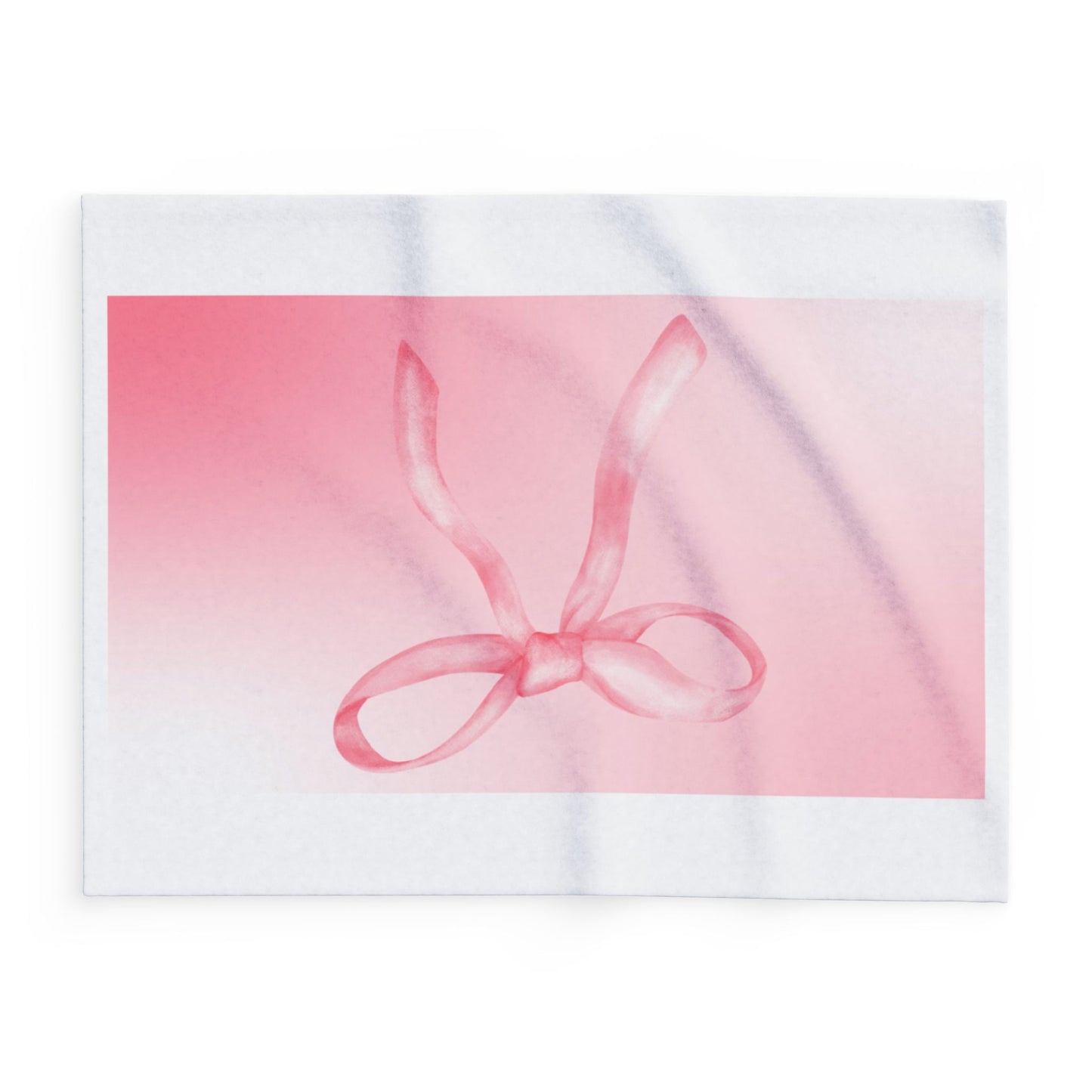 Pink bow Ribbon Arctic Fleece Blanket - Cozy for Home