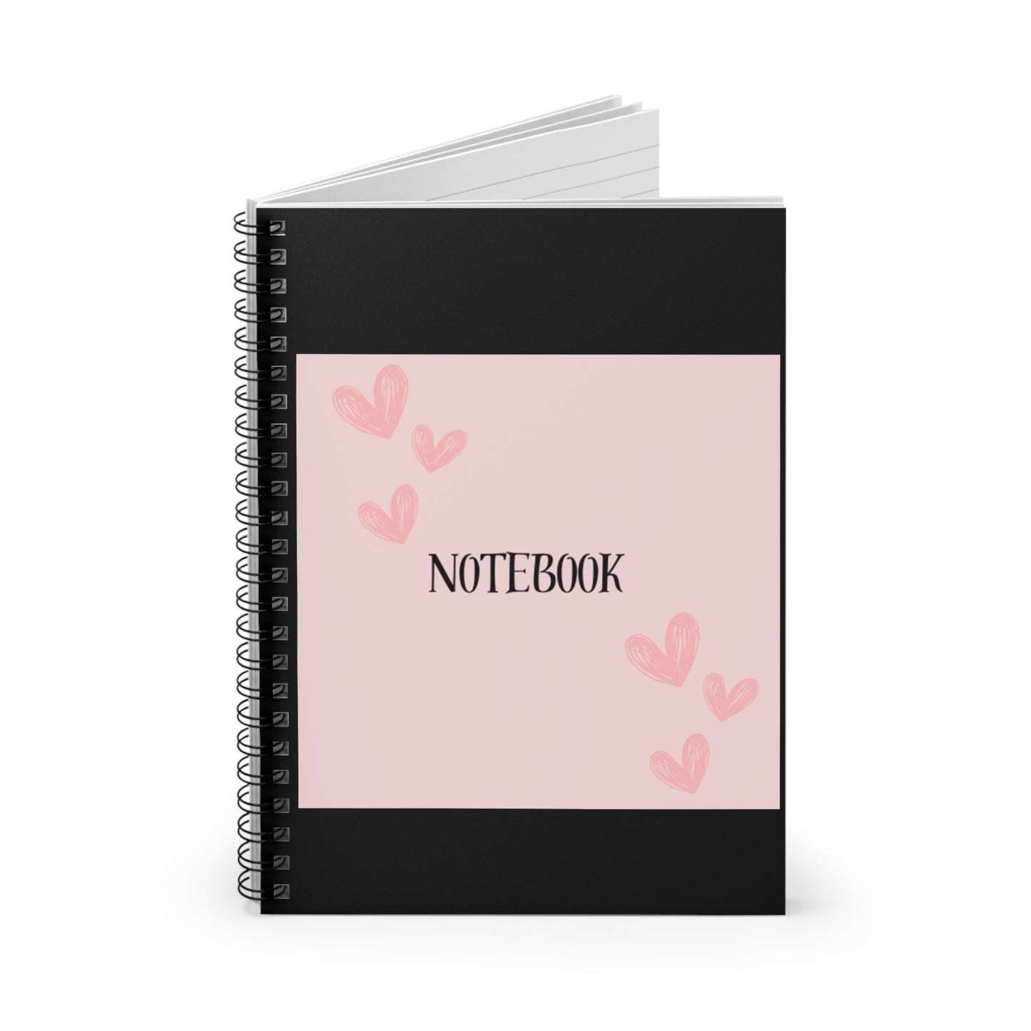 Charming Heart Design Spiral Notebook - Perfect for Journaling and Note-Taking