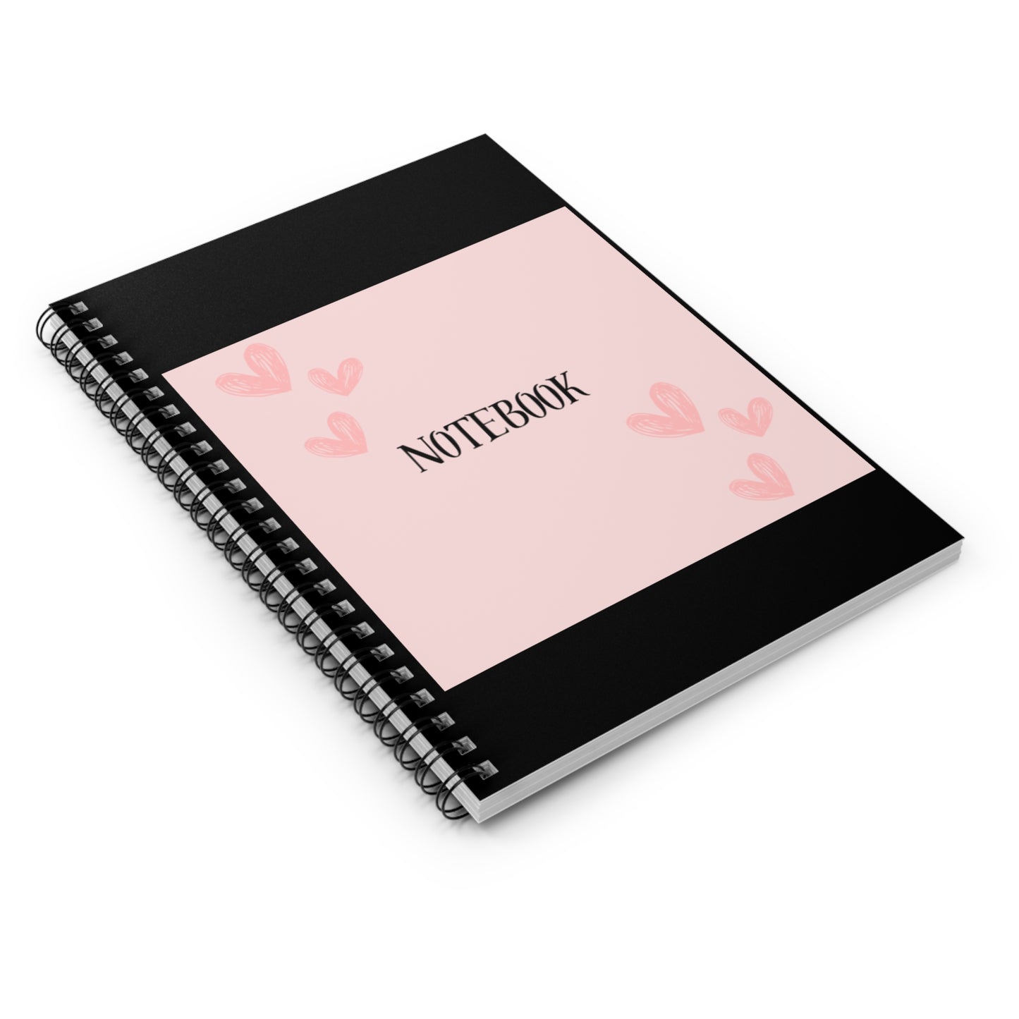 Charming Heart Design Spiral Notebook - Perfect for Journaling and Note-Taking