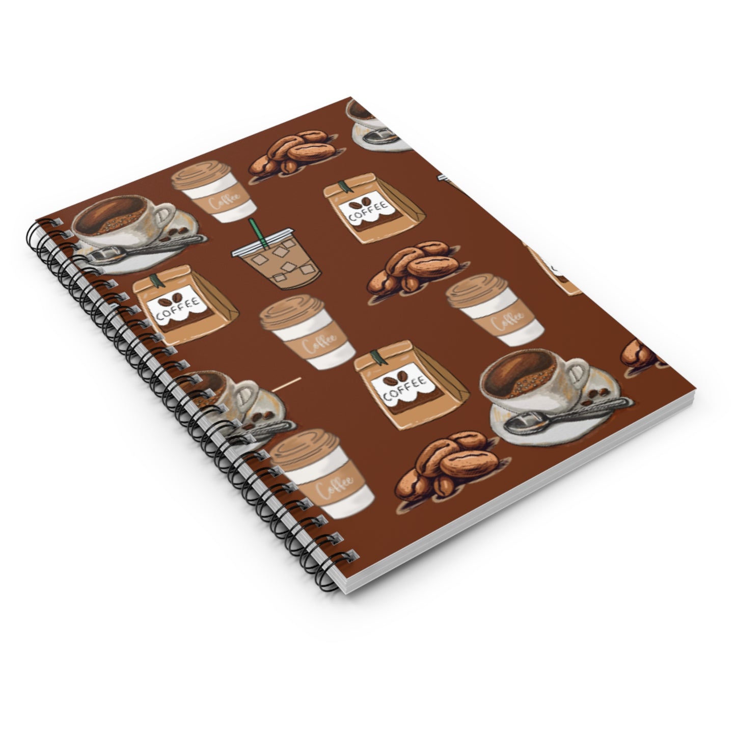 Coffee Lovers Spiral Notebook - Ruled Line for Daily Notes and Journaling