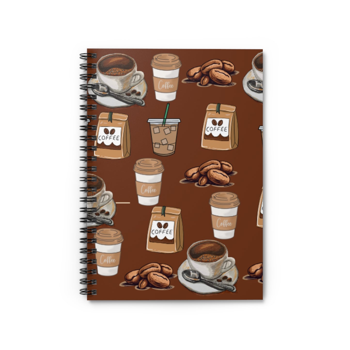 Coffee Lovers Spiral Notebook - Ruled Line for Daily Notes and Journaling