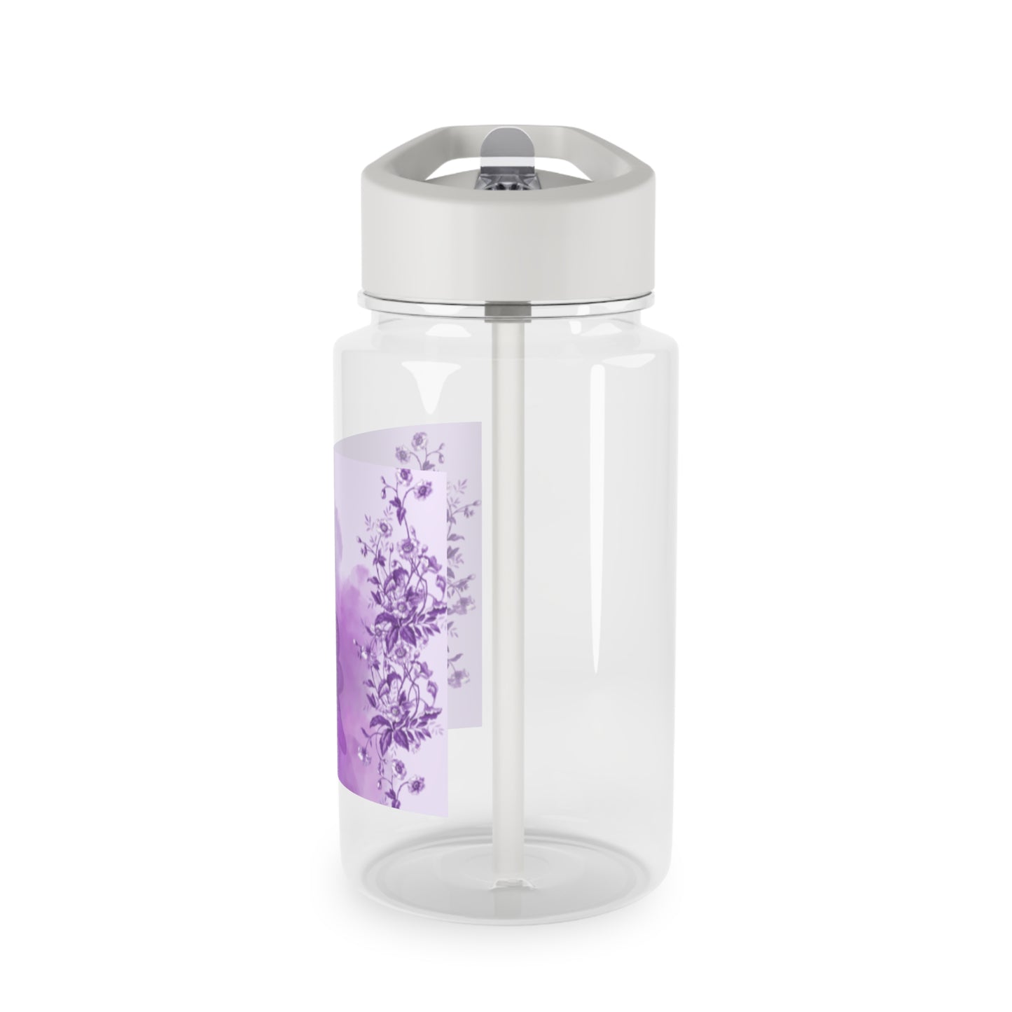 Elegant Butterfly Tritan Water Bottle - Floral Design for Hydration on the Go