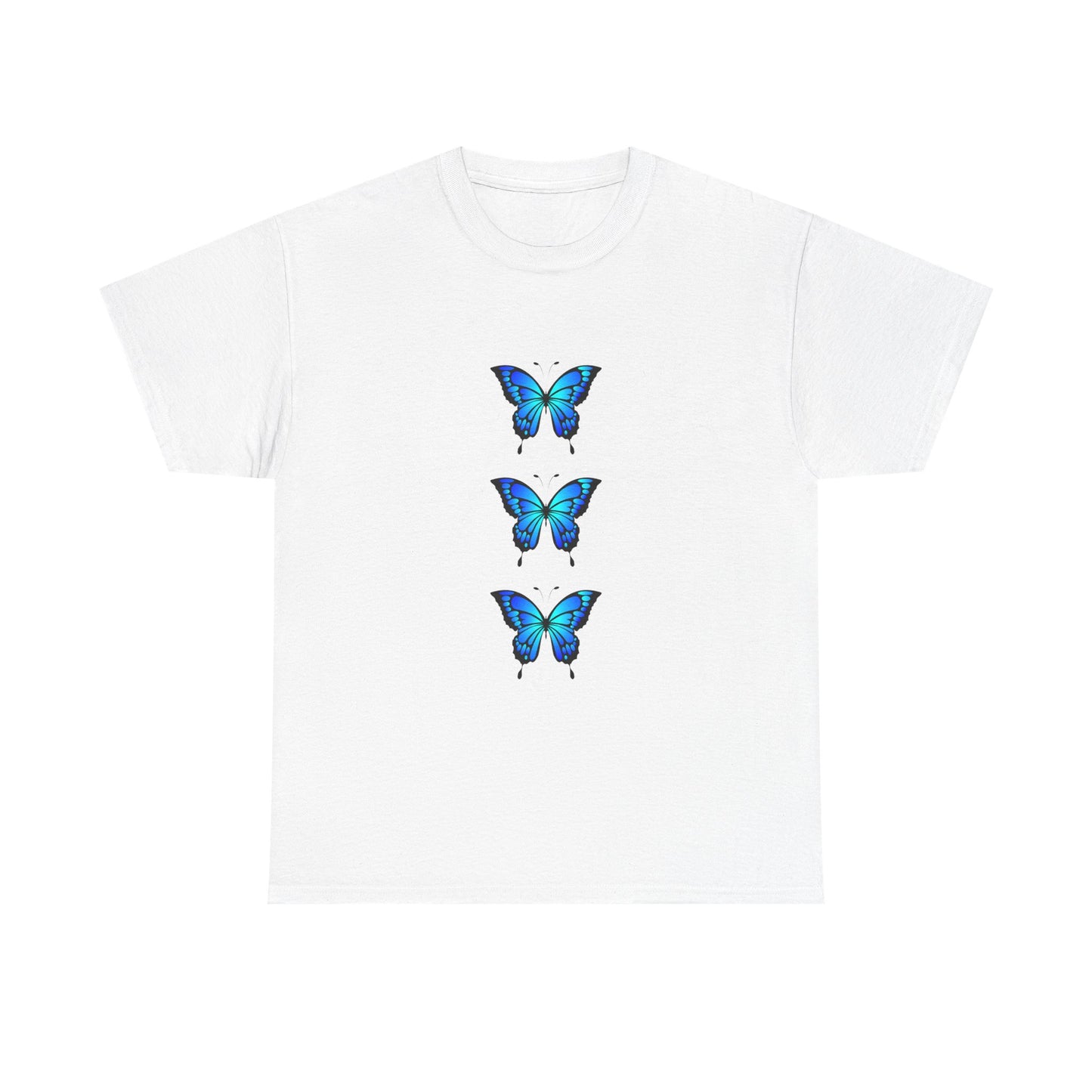 Unisex blue butterflies T-shirt