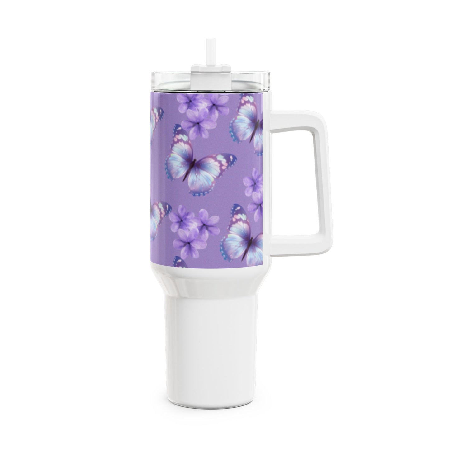 40oz Butterfly Floral Tumbler - Stylish and Functional Travel Mug