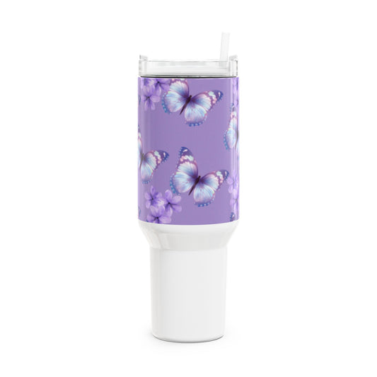 40oz Butterfly Floral Tumbler - Stylish and Functional Travel Mug