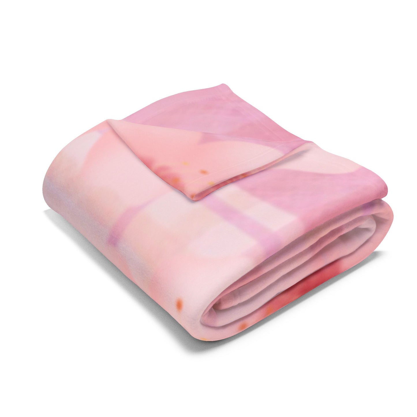 Floral Arctic Fleece Blanket – Cozy Pink Blossom Throw