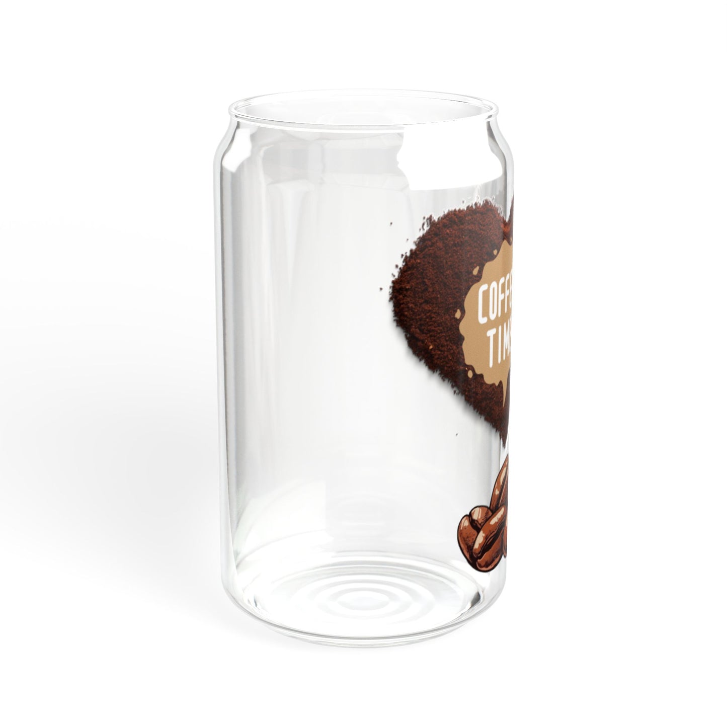 Coffee Time Sipper Glass - 16oz Eco-Friendly Drinkware for Coffee Lovers